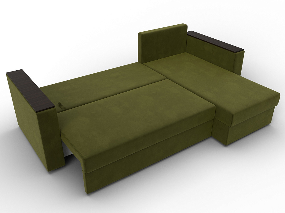 Диван угловой Атланта без стола универсальный угол (зеленый)