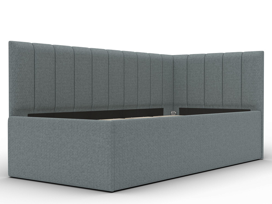 Кровать односпальная Лига-128 (90) (амур 07 серый)