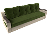 Прямой диван Меркурий еврокнижка (зеленый\бежевый цвет)