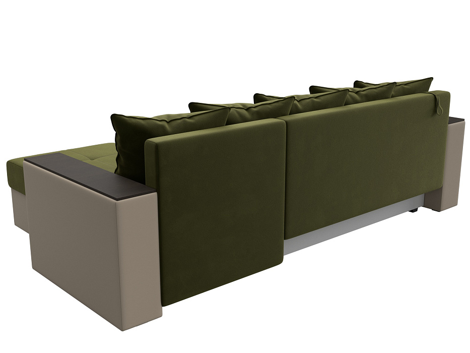 Диван угловой Дубай Лайт угол универсальный (зеленый;бежевый)