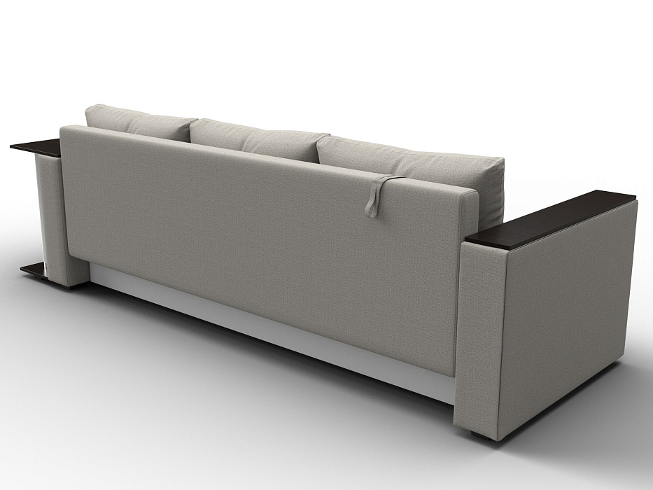 Диван прямой Атланта со столом справа (амур 02 бежевый)