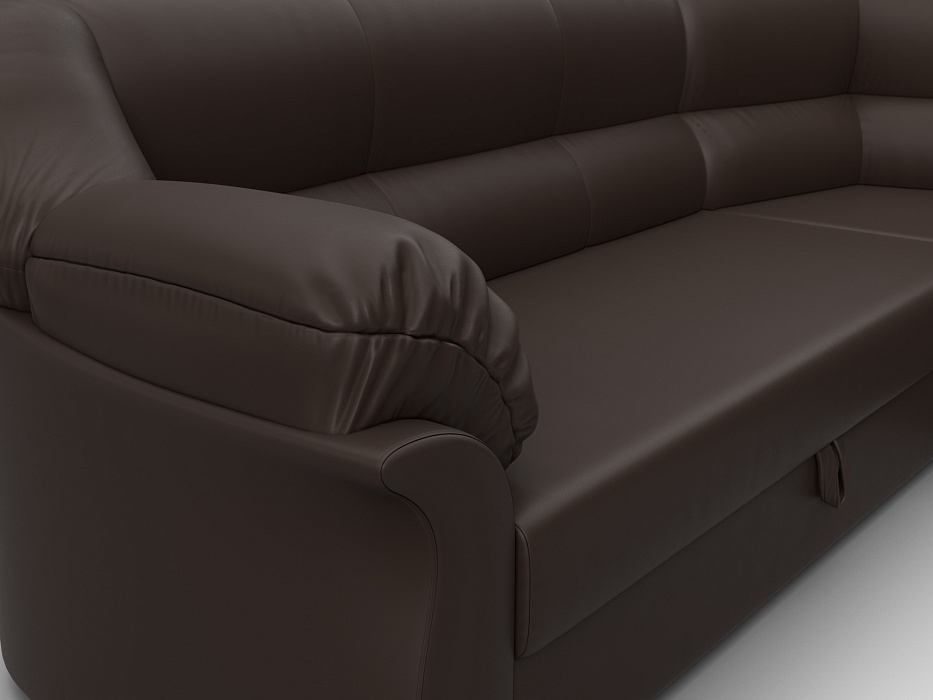 Диван угловой Карнелла правый угол (коричневый)