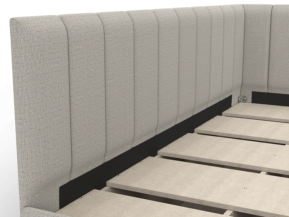 Кровать односпальная Лига-128 (90) (амур 02 бежевый)