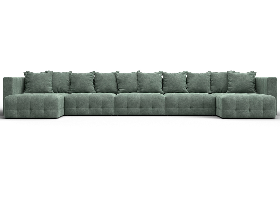 Диван П-образный Лига-052 НПБ МегаЛонг (brut 08 зеленый)