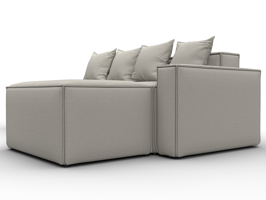 Диван угловой модульный Лига-063 угол правый (амур 02 бежевый)