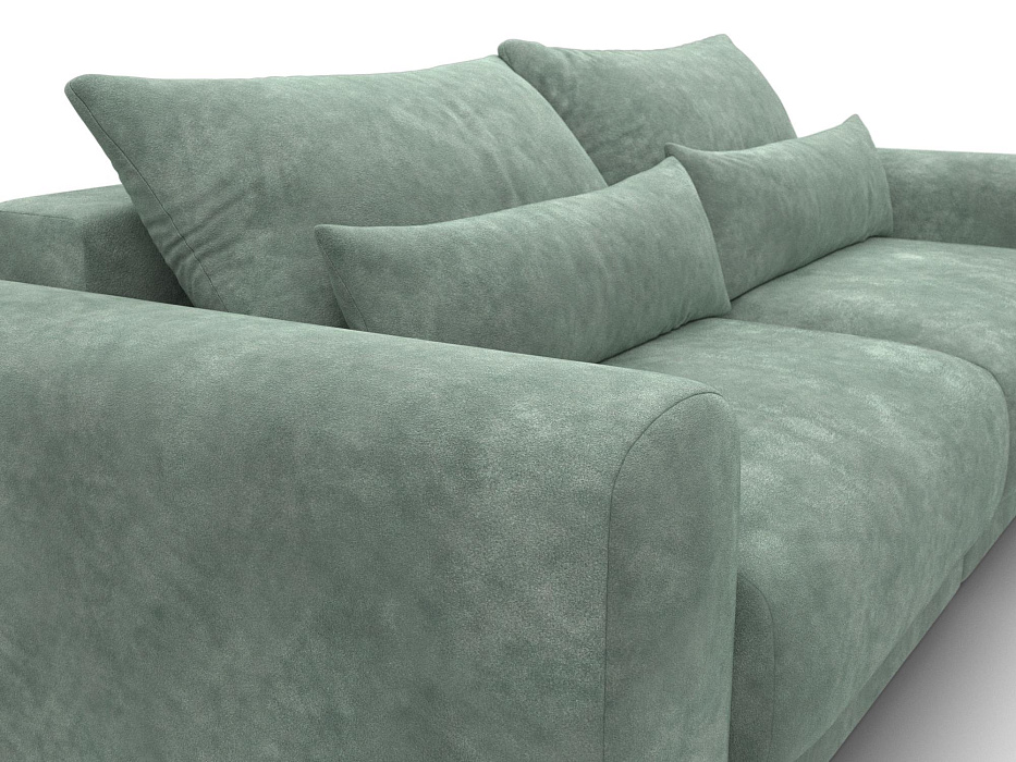 Диван прямой Лига-056 НПБ (brut 08 зеленый)