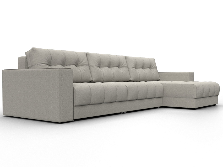 Диван угловой с декором Лига-049 НПБ Лонг (амур 02 бежевый)