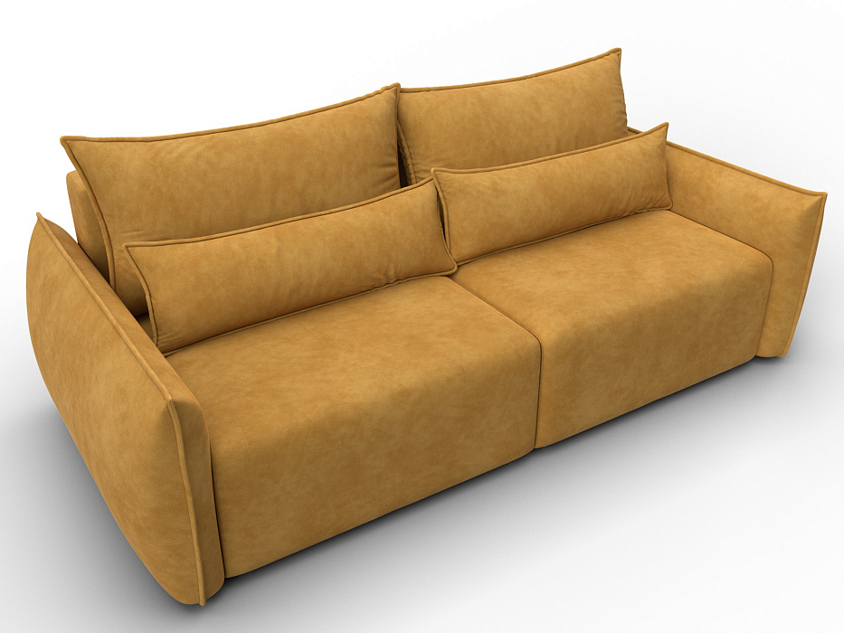 Диван прямой Лига-051 НПБ (brut 10 желтый)