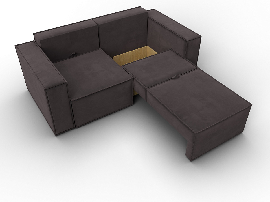 Диван прямой Куба мини (коричневый)