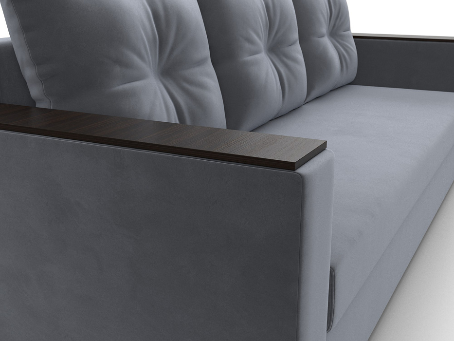 Диван прямой Атланта без стола (seven 17 серый)