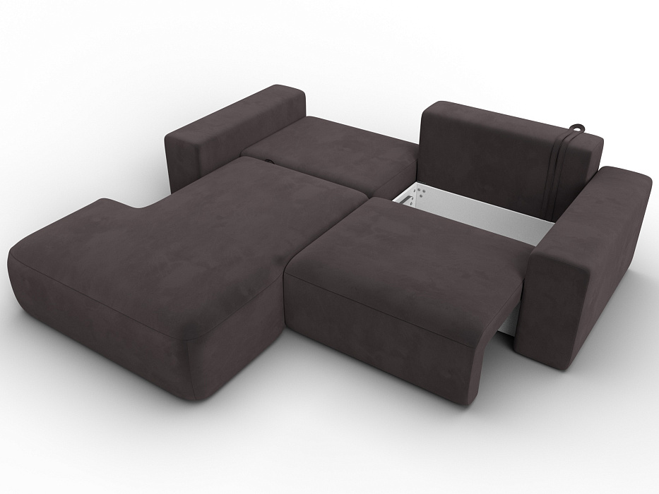 Диван угловой Лига-036 НПБ Классик левый угол (коричневый)