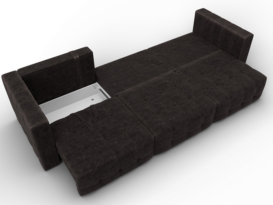 Диван прямой Лига-052 НПБ Лонг (brut 17 коричневый)