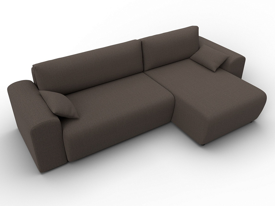 Диван угловой Лига-099 угол универсальный (амур 05 коричневый)