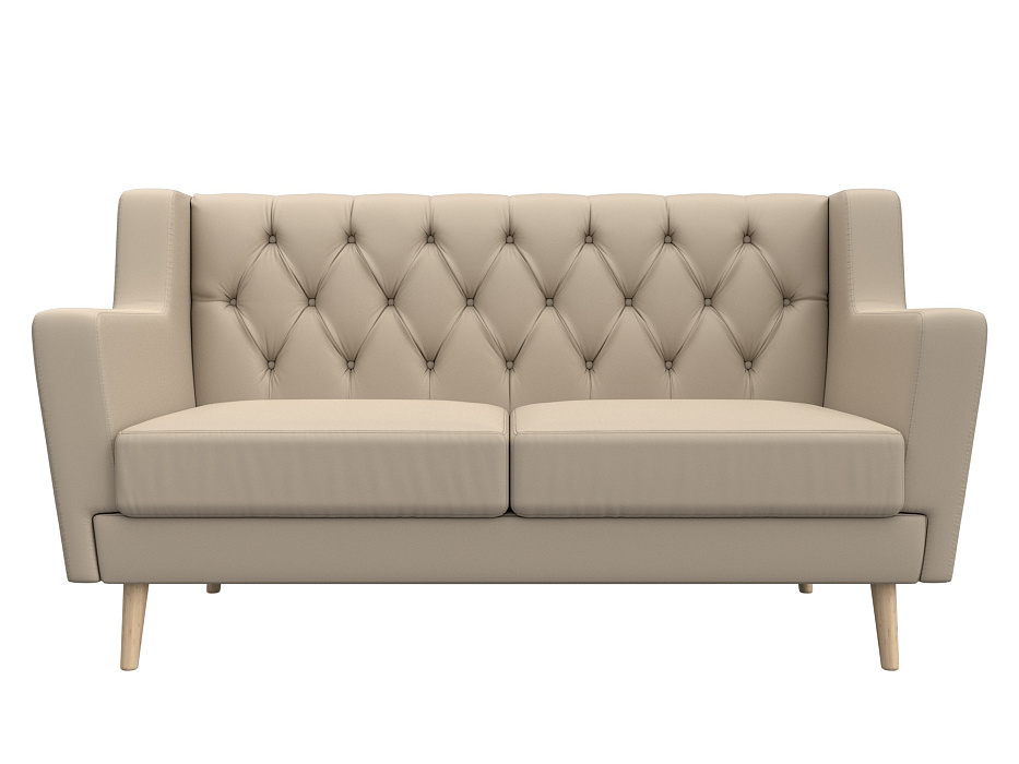 Диван кухонный прямой Брайтон 2 Люкс (бежевый)