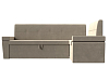 Кухонный угловой диван Деметра правый угол (бежевый цвет)