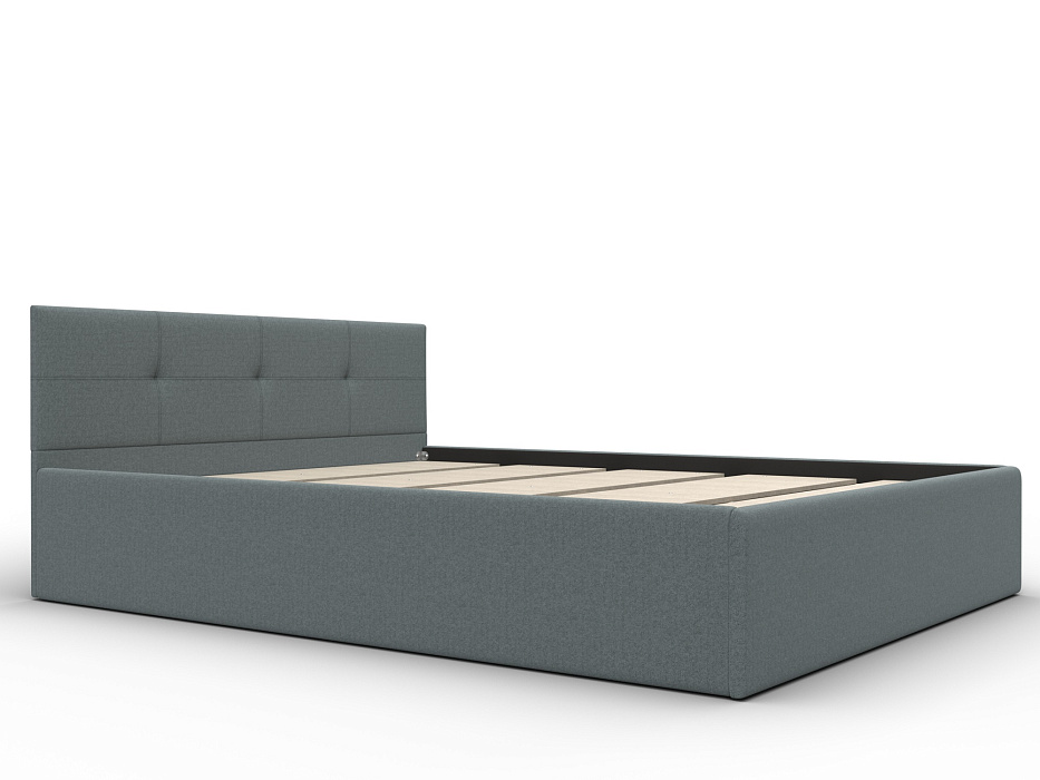 Кровать двухспальная Лига-127 (160) (амур 07 серый)