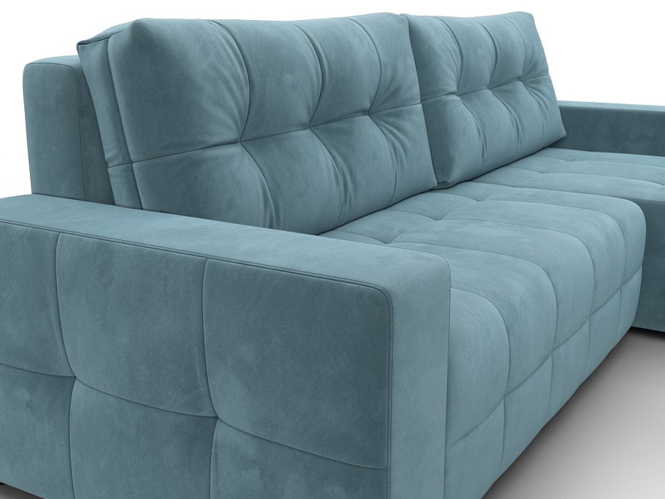 Диван угловой Лига-122 угол универсальный (seven 113 бирюзовый)