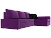 Угловой диван Версаль правый угол (фиолетовый\черный цвет)