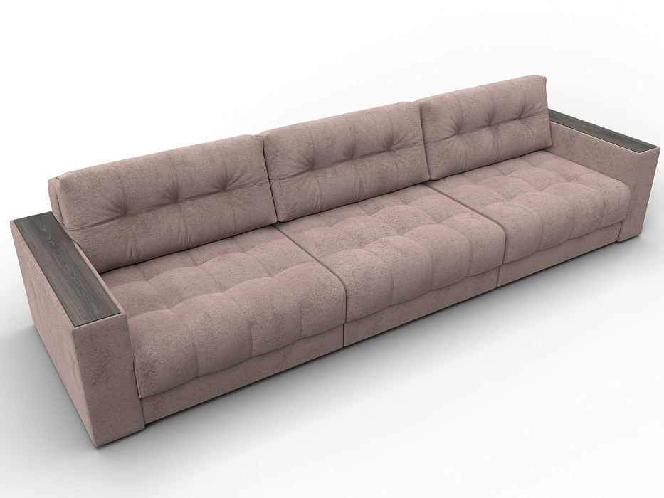 Диван прямой с декором Лига-049 НПБ Лонг (tower 05 бежевый)