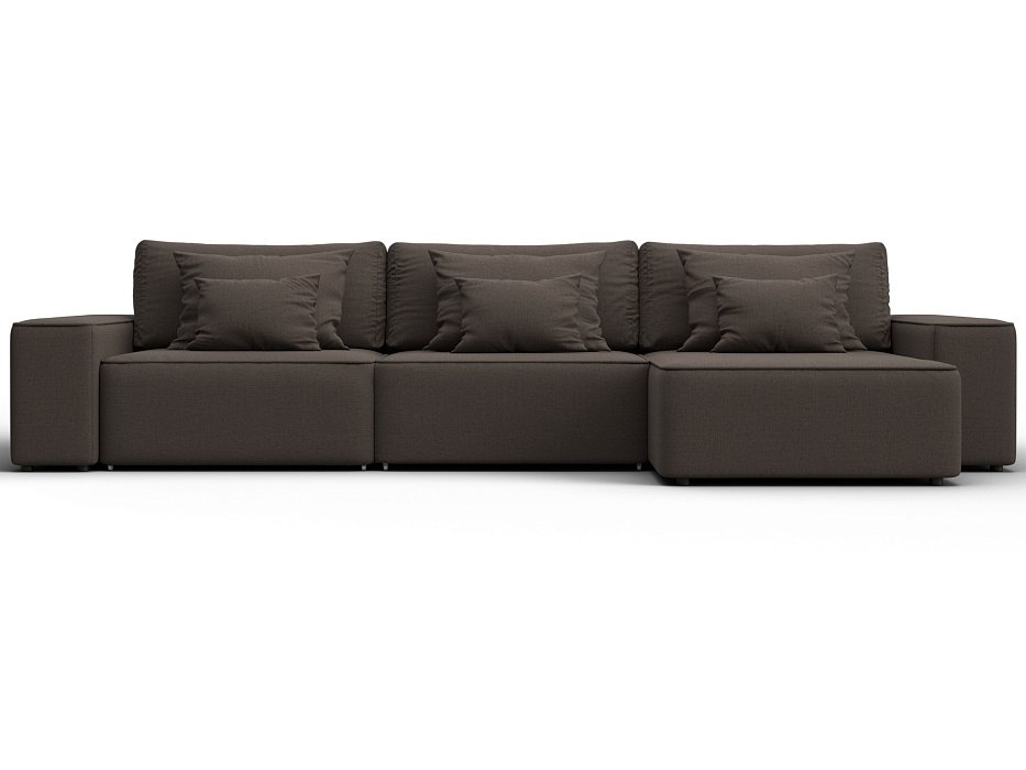 Диван угловой Лига-074 угол универсальный (амур 05 коричневый)