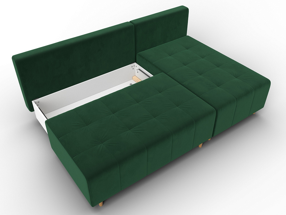 Диван угловой Лига-102 угол универсальный (seven 626 зеленый)