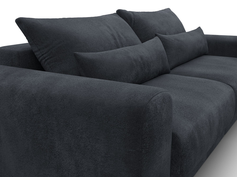 Диван прямой Лига-056 НПБ (tower 11 темно-серый)