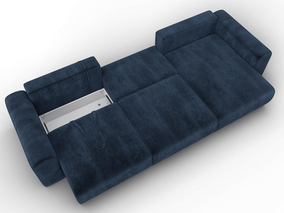 Диван угловой Лига-056 НПБ Лонг угол универсальный (tower 13 синий)