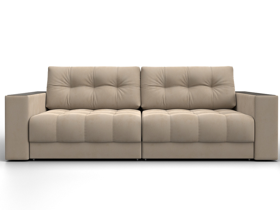 Диван прямой с декором Лига-049 НПБ (seven 729 бежевый)