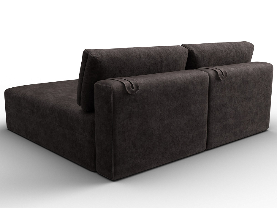 Диван угловой модульный Лига-060 НПБ угол универсальный (brut 17 коричневый)