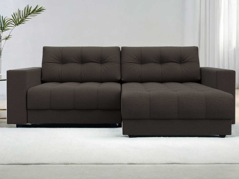 Диван угловой с декором Лига-049 НПБ (амур 05 коричневый) Диван угловой с декором Лига-049 НПБ (амур 05 коричневый)