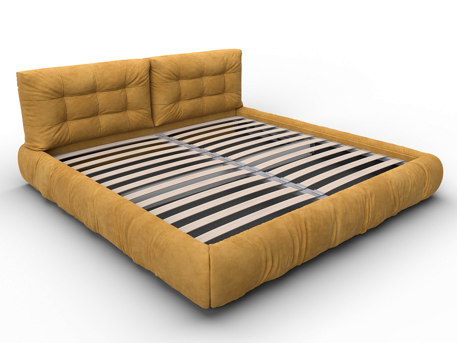 Кровать двуспальная Лига-135 (200) (brut 10 желтый)