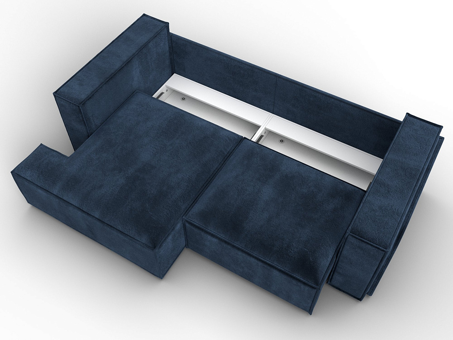 Диван угловой Лига-061 угол левый (brut 11 синий)