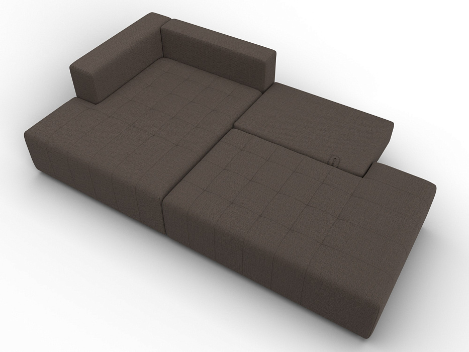 Диван угловой Лига-103 НПБ угол левый (амур 05 коричневый)