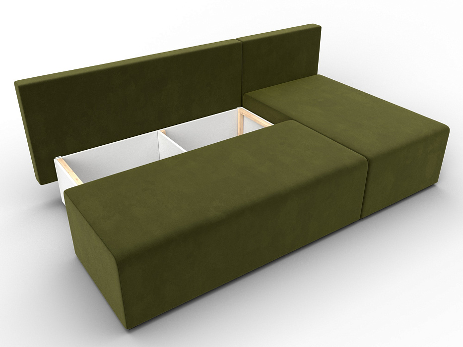 Диван угловой Поло правый угол (зеленый)