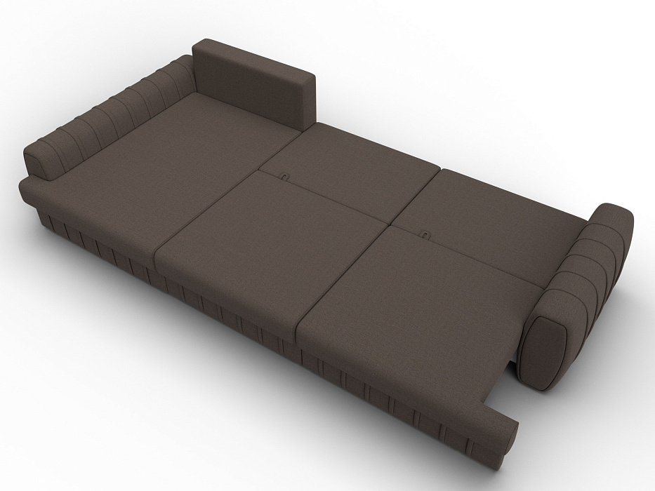 Диван угловой Лига-057 НПБ Лонг угол левый (амур 05 коричневый)