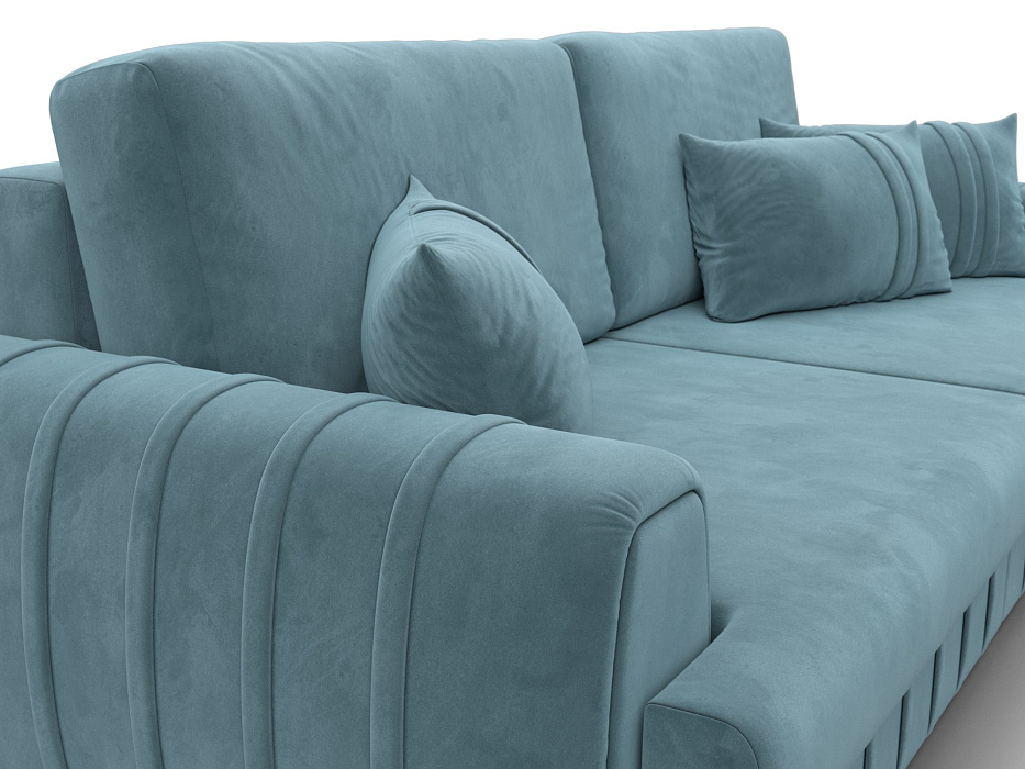 Диван прямой Лига-057 НПБ (seven 113 бирюзовый)