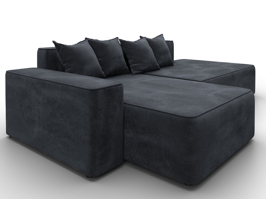 Диван угловой Лига-079 угол левый (tower 11 темно-серый)