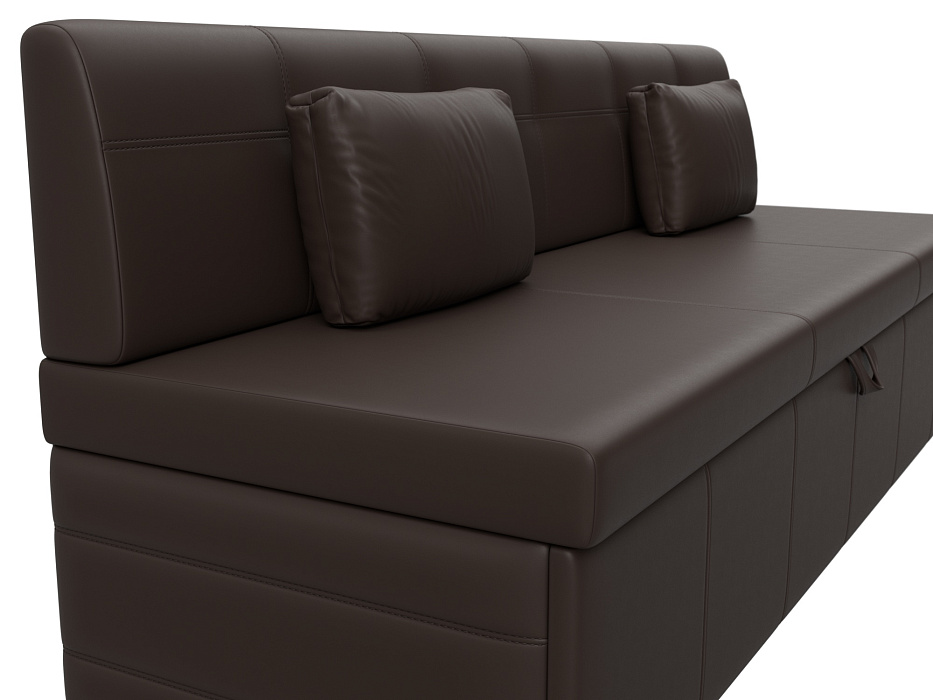 Диван кухонный прямой Лео (коричневый)