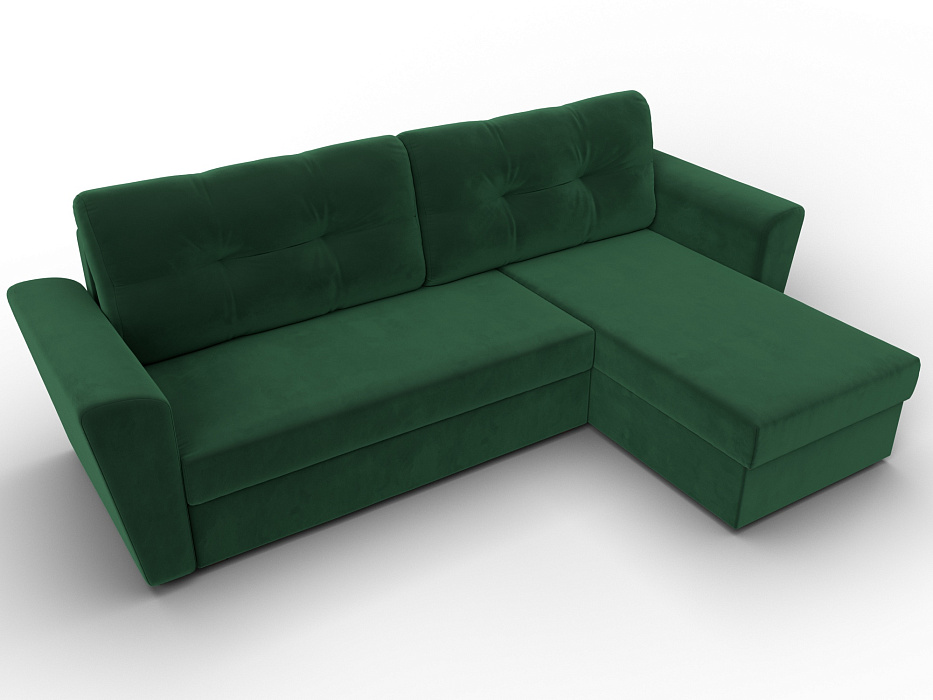 Диван угловой Амстердам Лайт правый угол (seven 626 зеленый)