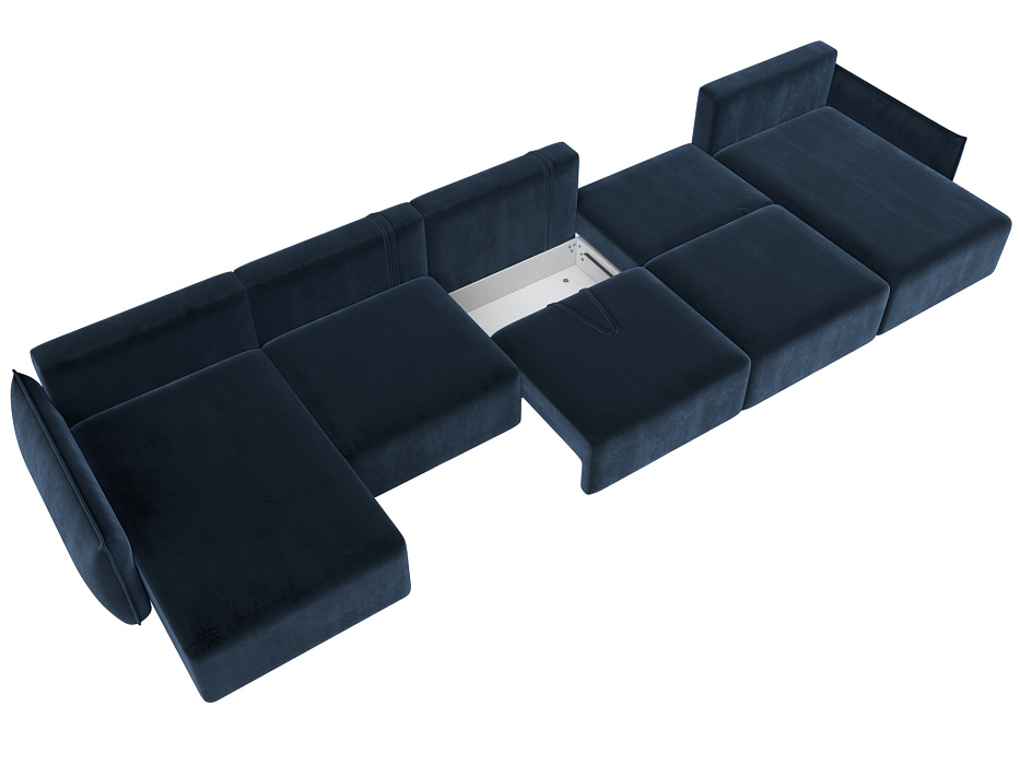 Диван П-образный Лига-051 НПБ МегаЛонг (tower 13 синий)