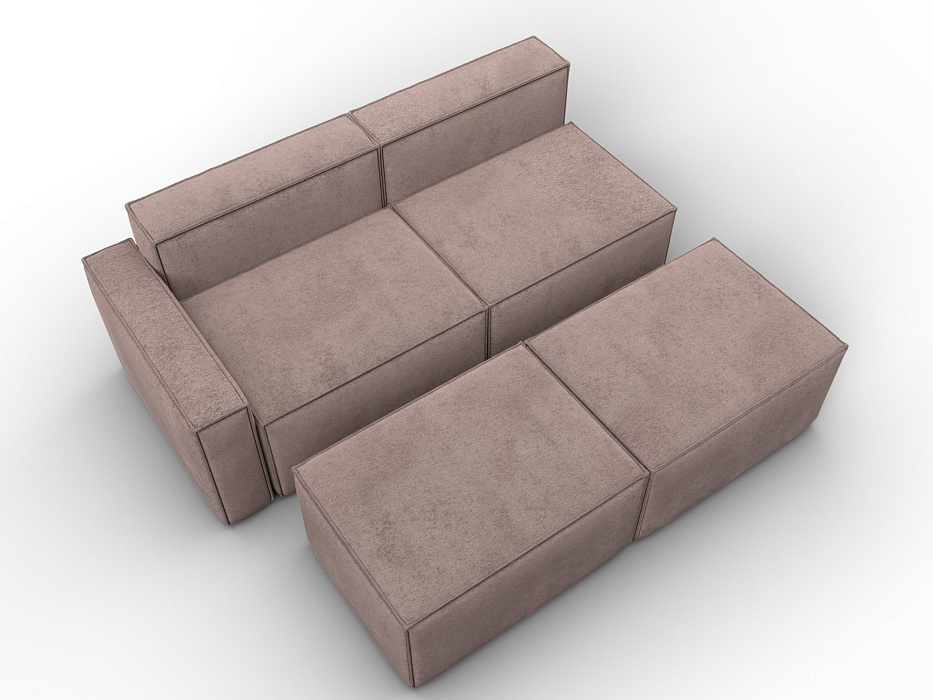 Диван угловой модульный Лига-063 угол левый (tower 05 бежевый)