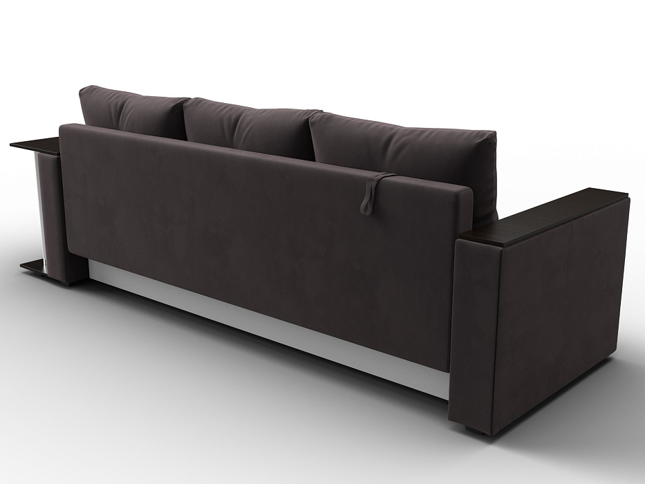 Диван прямой Атланта со столом справа (seven 727 коричневый)