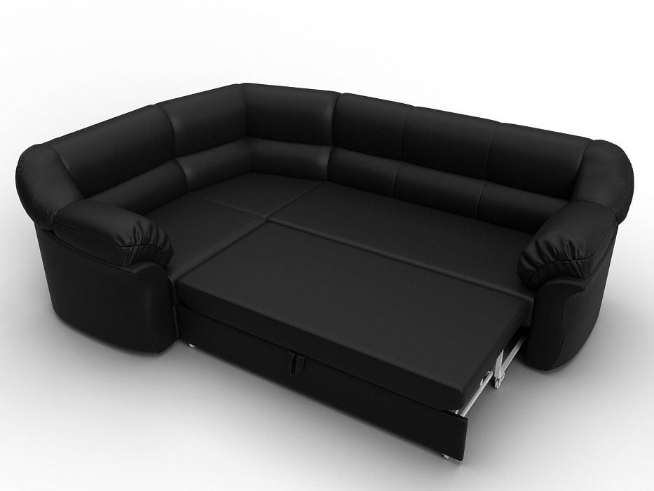 Диван угловой Карнелла левый угол (черный)