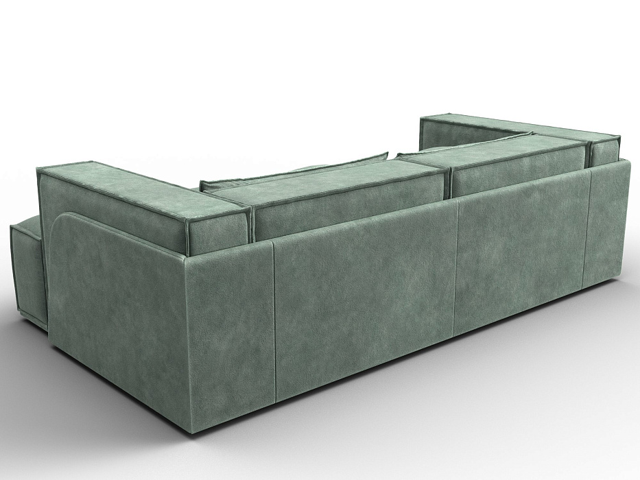 Диван угловой Лига-061 угол левый (brut 08 зеленый)