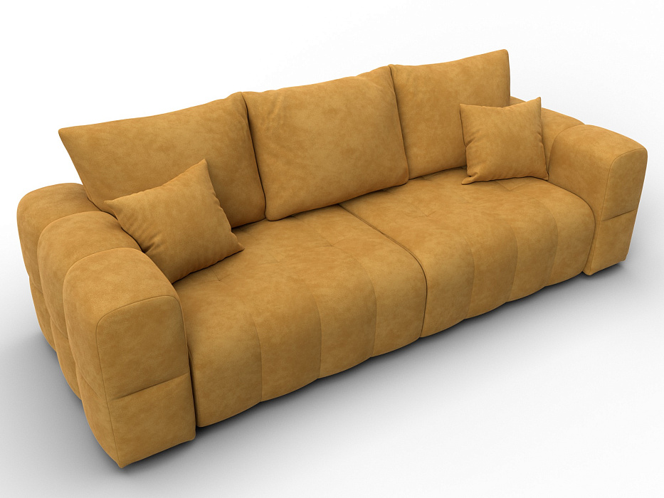 Диван прямой Лига-110 НПБ (brut 10 желтый)