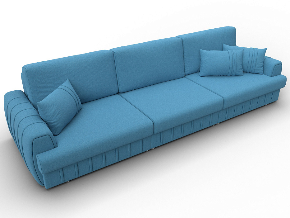 Диван прямой Лига-057 НПБ Лонг (амур 10 голубой)