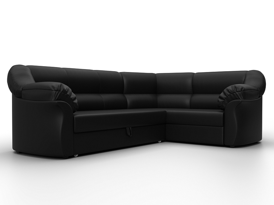 Диван угловой Карнелла правый угол (черный)