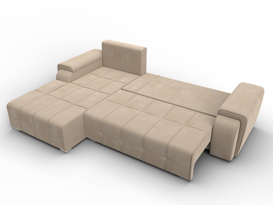 Диван угловой Лига-121 левый угол (seven 729 бежевый)