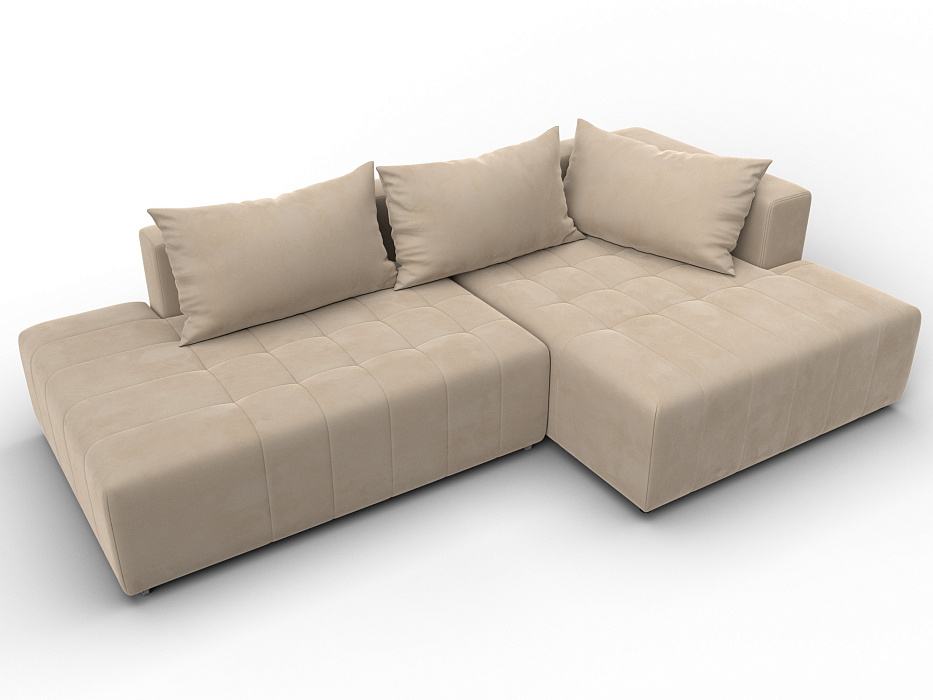 Диван угловой Лига-103 НПБ угол правый (seven 729 бежевый)