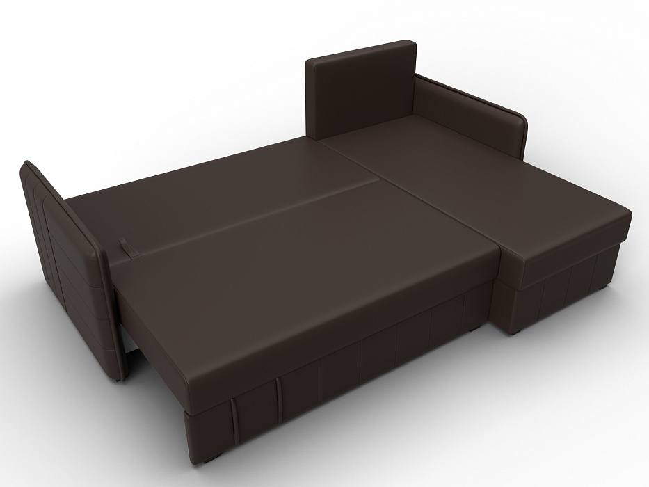 Диван угловой Слим угол универсальный (коричневый)